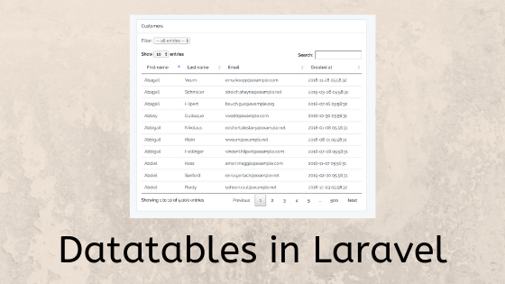 New Online Course Datatables In Laravel