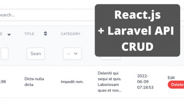 React.js + Laravel: SPA CRUD with Auth