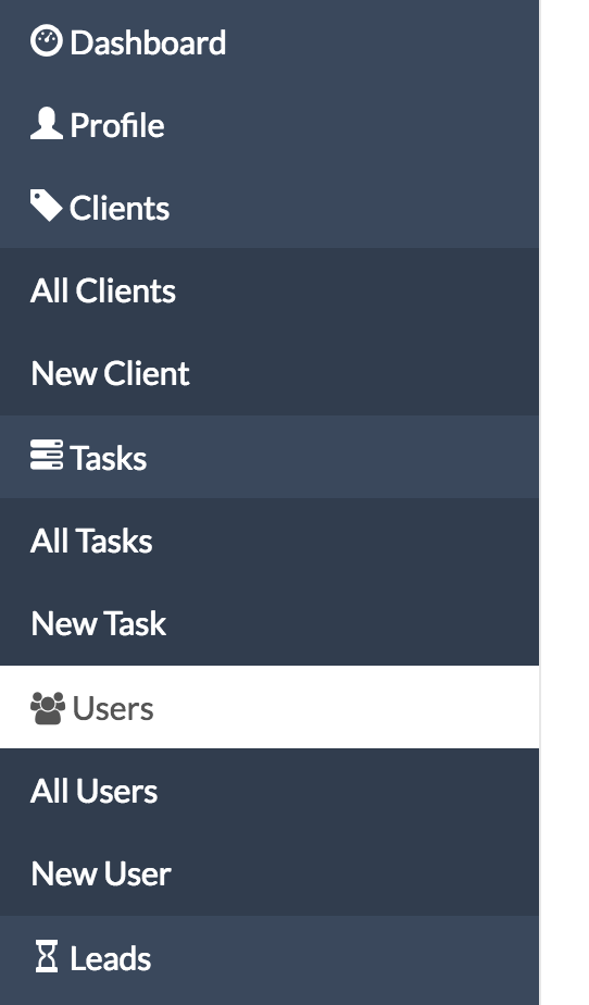 flarepoint crm menu