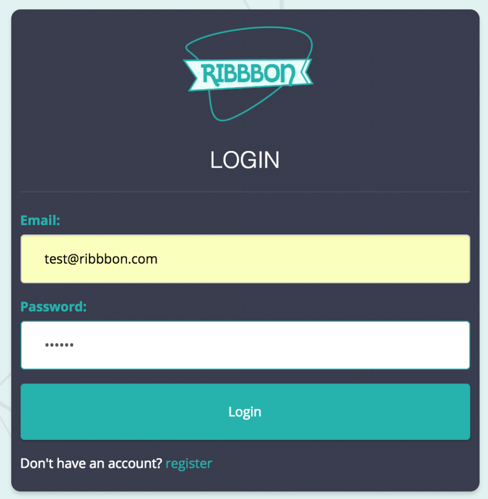 ribbbon login