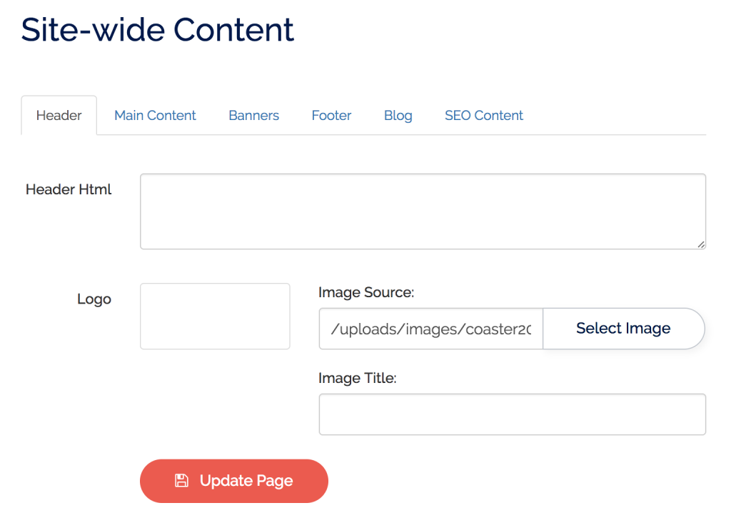 coaster cms settings