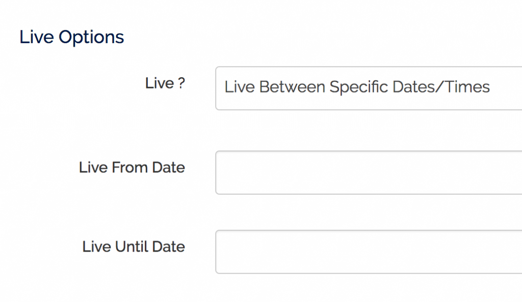 coaster cms between dates