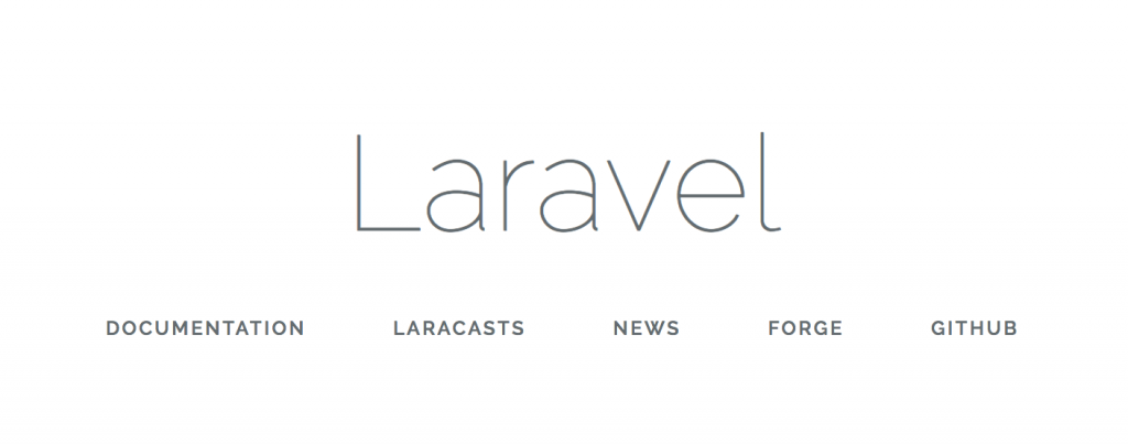 laravel homepage