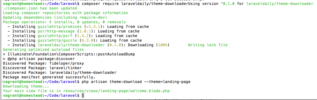 laravel theme download