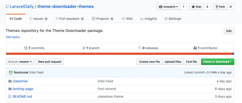 laravel themes repository