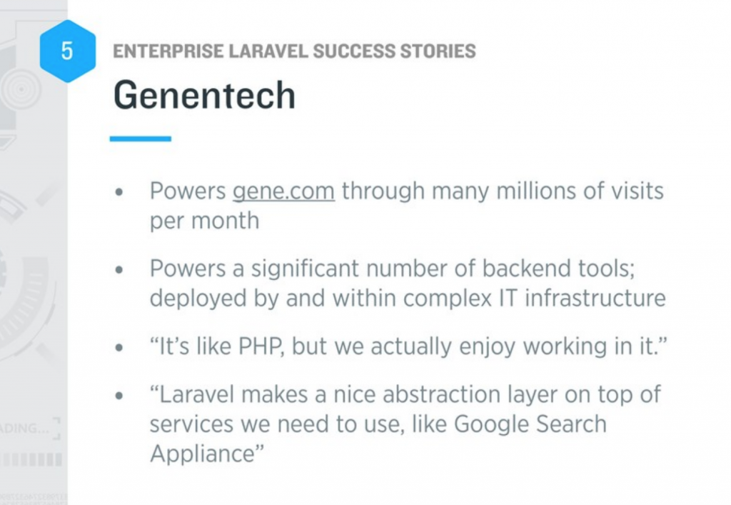 laravel genentech